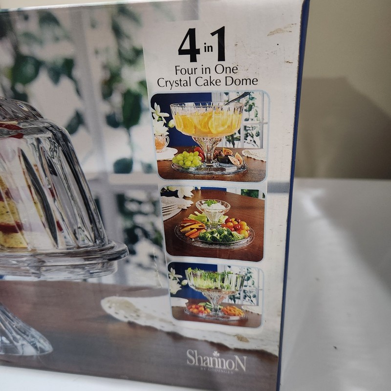 Shannon Crystal By Godinger Crystal Cake Dome 4 in 1 *New* Designs Of Ireland gallery