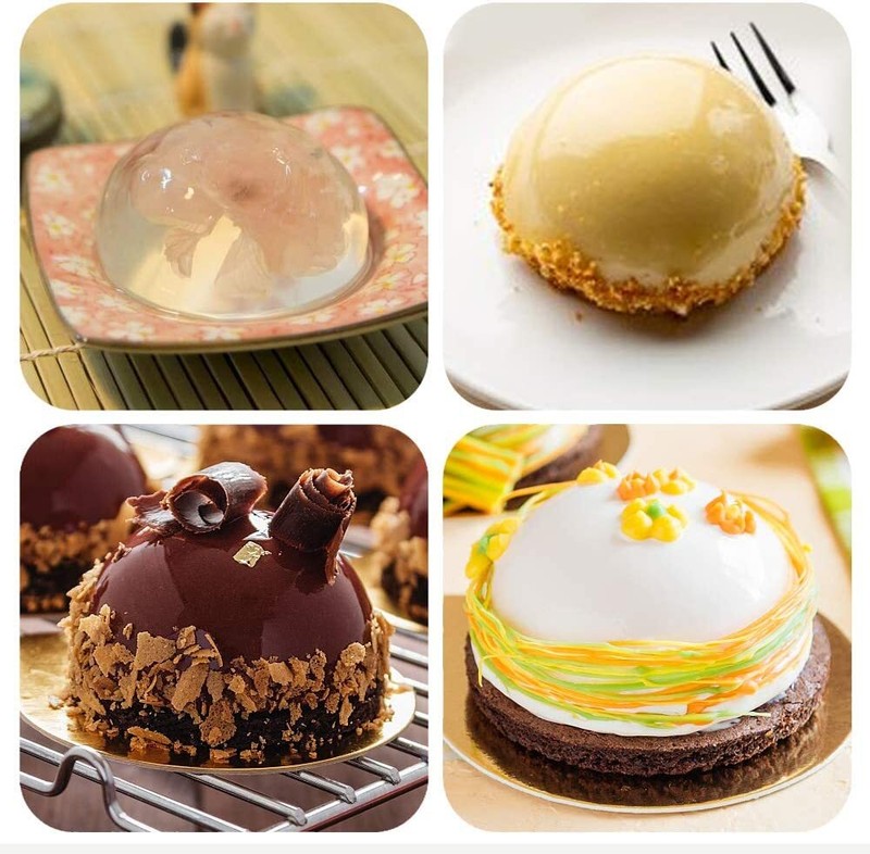 6 Holes Silicone Molds For Making Chocolate Bomb Cake Jelly Dome Mousse, 3 pans gallery