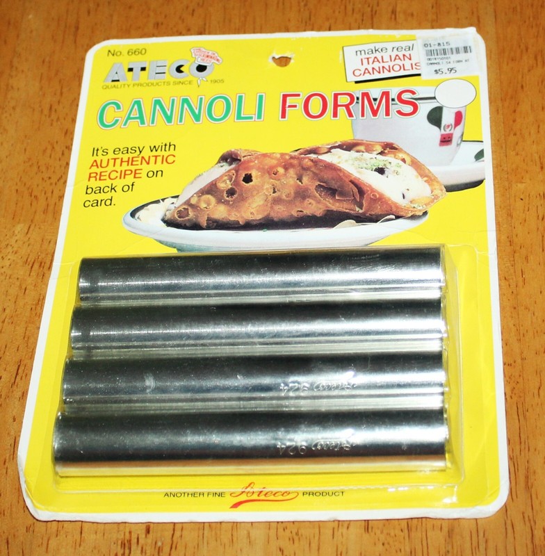 Ateco ~ Set of 4 – CANNOLI PASTRY FORMS #660 – Stainless w/recipe – Unopened