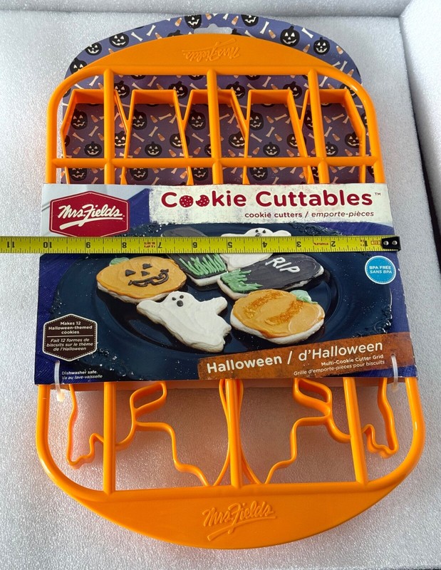Mrs. Fields Cookie Cutters Cuttables Halloween Shapes Pumpkin Ghost Coffins RIP gallery