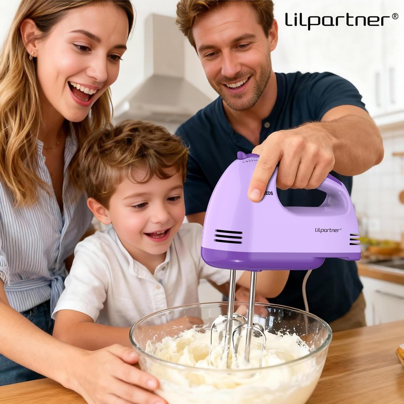 Hand Mixer Electric, Ultra Power Kitchen Hand Mixer With 7-Speed & 5 Stainles... gallery