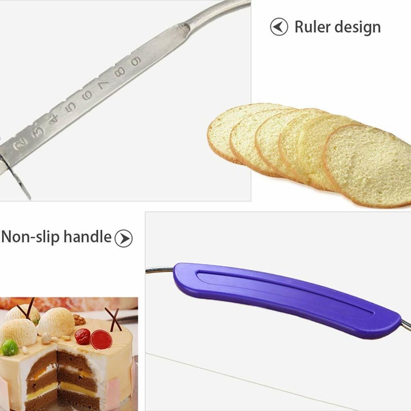 Adjustable Bread Cake Slicer Cutter and Leveler Unbreakable Stainless Steel gallery