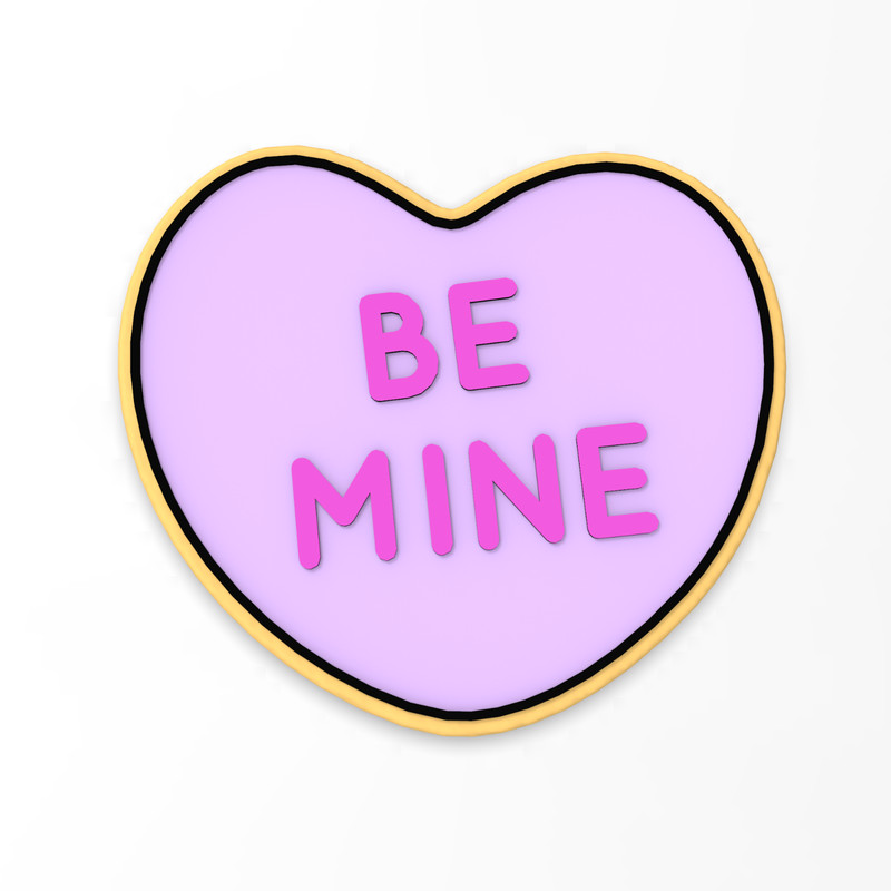 Be Mine Valentine Heart Cookie Cutter & Stamp | Valentine's Day Candy Hearts gallery