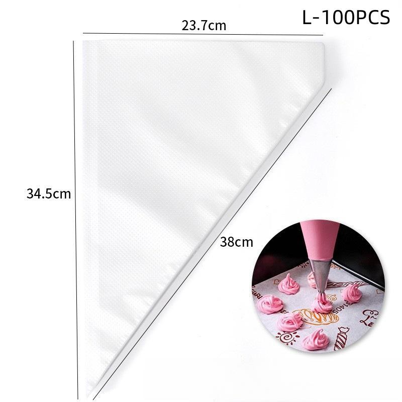 100/50/20pcs Disposable Piping Bags for Cake Decorating, Icing, Fondant & Pastry