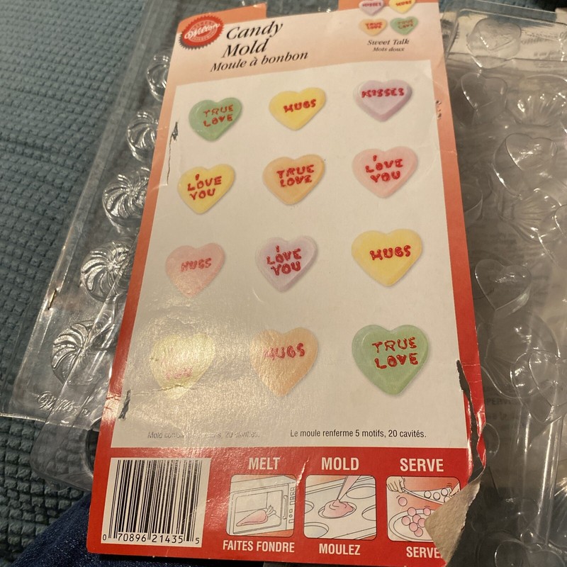 Wilton Candy Chocolate Mold Vintage Plastic x5 gallery