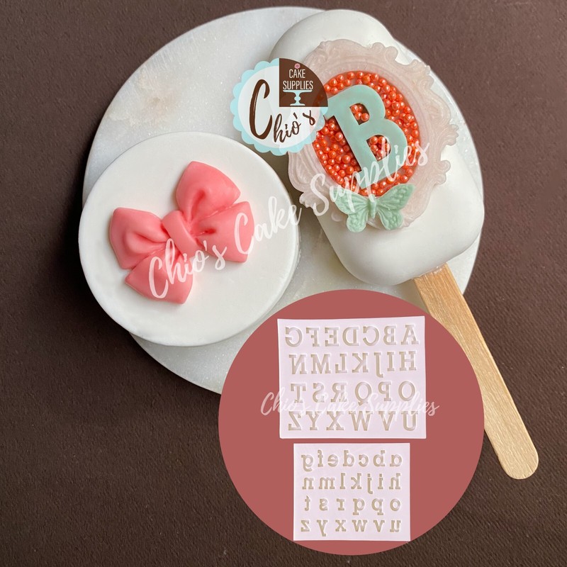 Alphabet uppercase / lowercase silicone mold. 2 pcs set Model #005 gallery