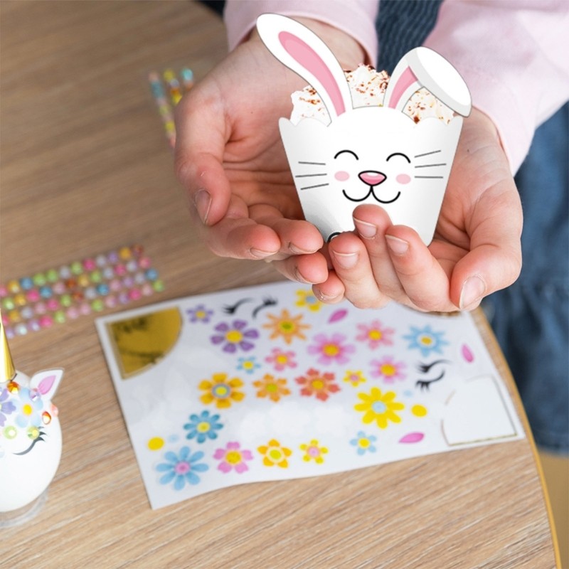 Pack of 120 Elegant Rabbit Cupcake Wrappers for Easters Baby Showers Cake Decors gallery