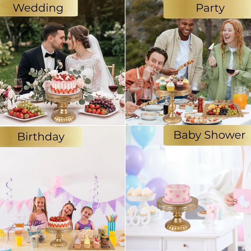 10 Pieces Cake Stands, Metal Cupcake Stand with Multiple Combination Styles, ... gallery