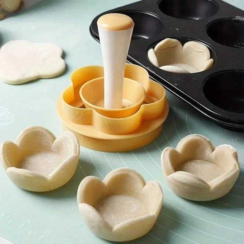 Flower Dough Press Mold Pastry Tamper Cutter Cake Cup Biscuit Baking Tool gallery