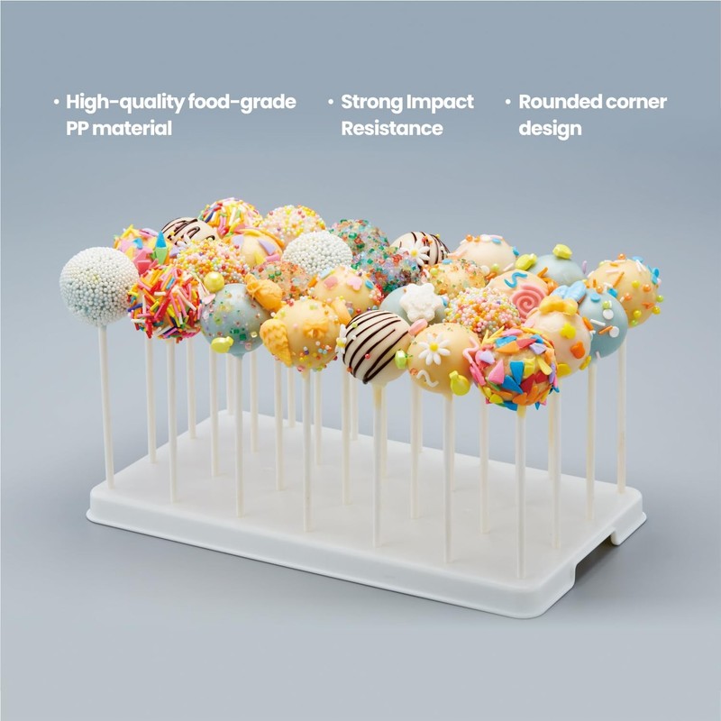 White 28 Holes Cake Pop Stand Candy Lollipop Display Holder Party Dessert gallery