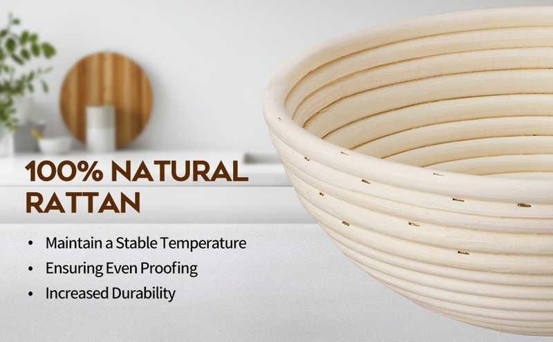 Banneton Bread Proofing Basket - 9 inch Banneton Basket Set of 2 gallery