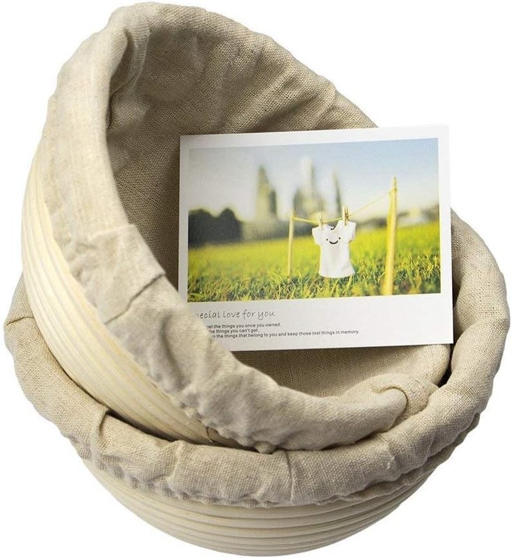 7 Inch Round Banneton Bread Proofing Basket 2 pcs Natural Rattan Cane