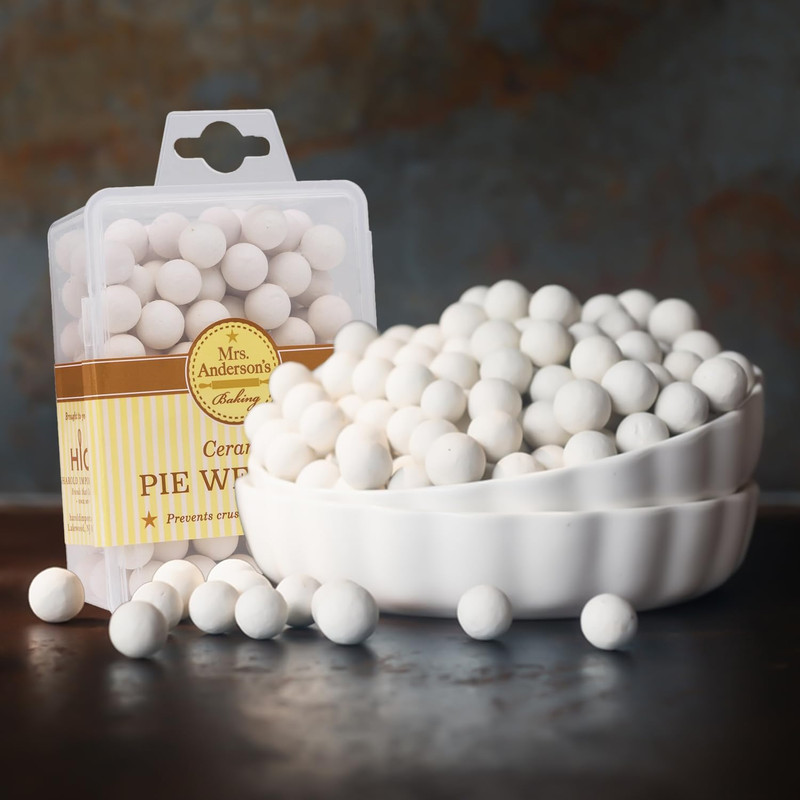 Pie Weights | Natural Ceramic Stoneware Beads for Blind Baking | Heat-Safe, Food gallery
