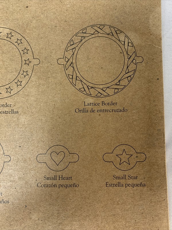 The Pampered Chef Cake Stencil Set #1535 - 7 DESIGNS (New Open Package )H51 gallery