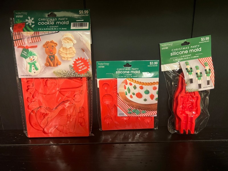 Silicone Molds Christmas 3 New Pkgs-Ornaments Toy Soldier Snowman Santa Reindeer