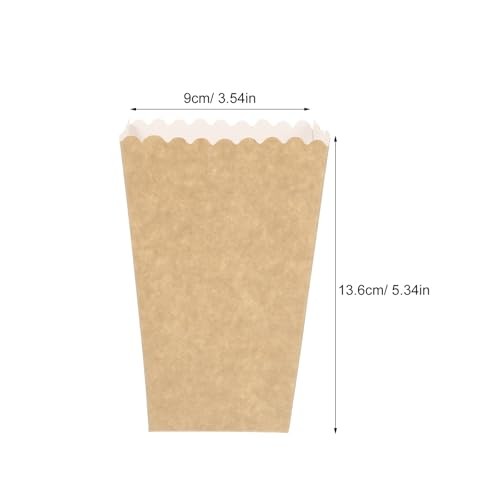 Square Kraft Paper Popcorn Boxes 50pcs for Snacks & Dry Fruits, Eco-Friendly gallery