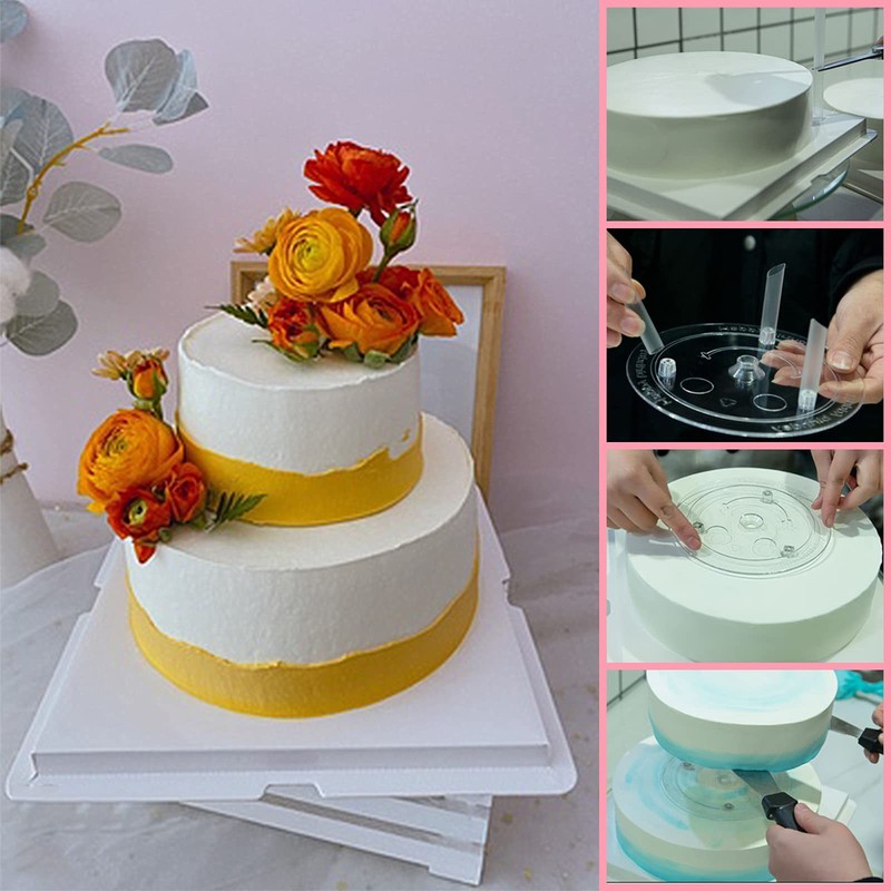 Cake Sticks Support Rods 4 PCS Separator Plates 32 PCS Rods Tiered Cakes gallery