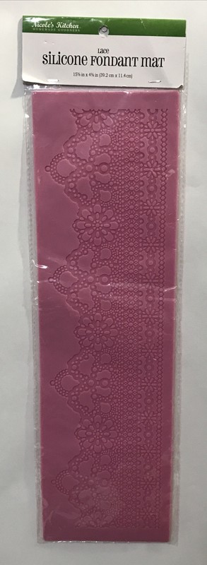 Lace Silicone Fondant Mat 15 3/8 x 4 3/8 (39.2 Cm X 11.4 Cm)
