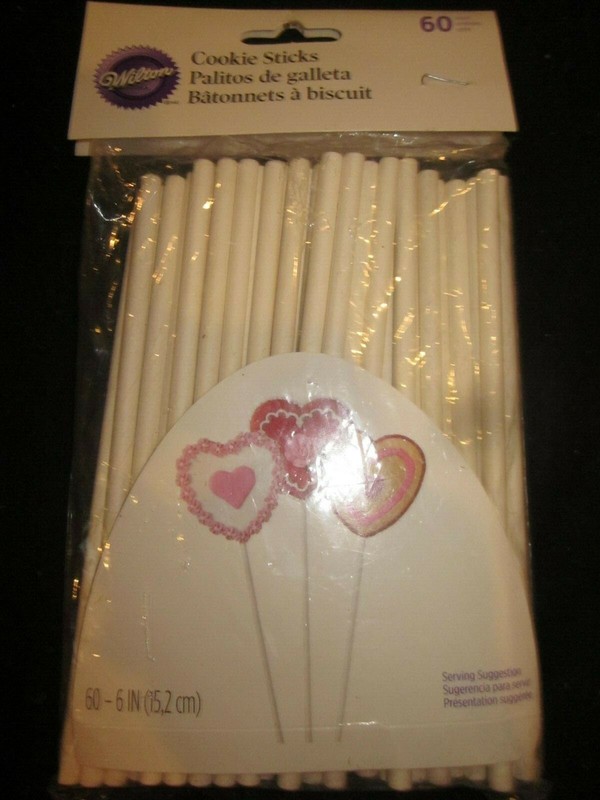 Wilton Pack of 60 Cookie Sticks 6-Inch Brand New