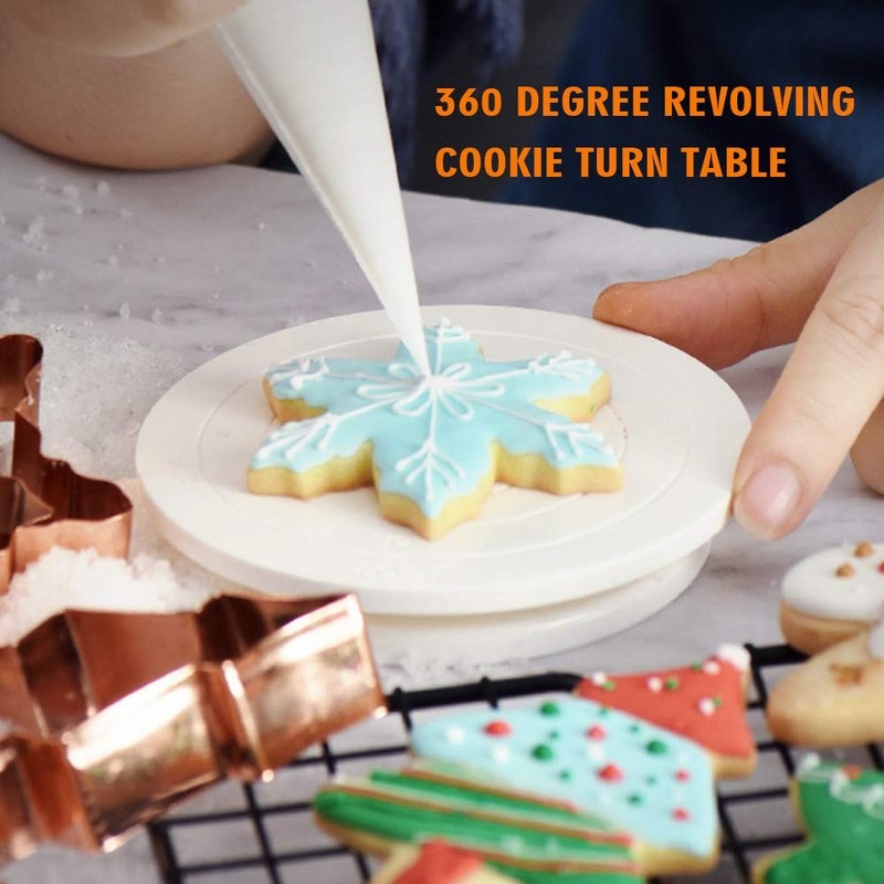 4.7 inch 12cm Round Cookie Decorating Turntable, Rotating Cake Turntable Stan... gallery