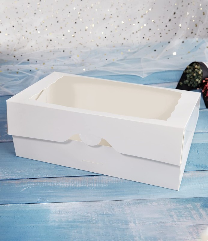 15-Pack White Bakery Box12x8x2.5inch Large Pastry Cookie for Donuts Muffins gallery