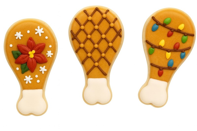 Mini Turkey Leg 2'' Cookie Cutter Metal Fall Thanksgiving Made in the USA gallery