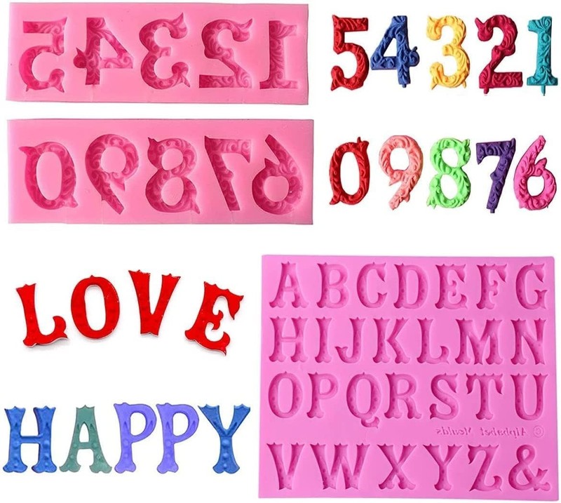 Versatile 3D Fondant Molds in Pink - Perfect for Cakes, Chocolates, and Crafts gallery