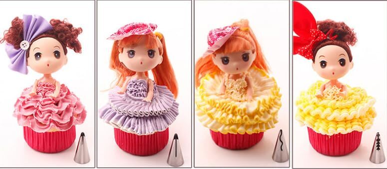 7PCS Ruffle Decorating Tube Set Russian Skirt Piping Tips for Cake Decorating gallery