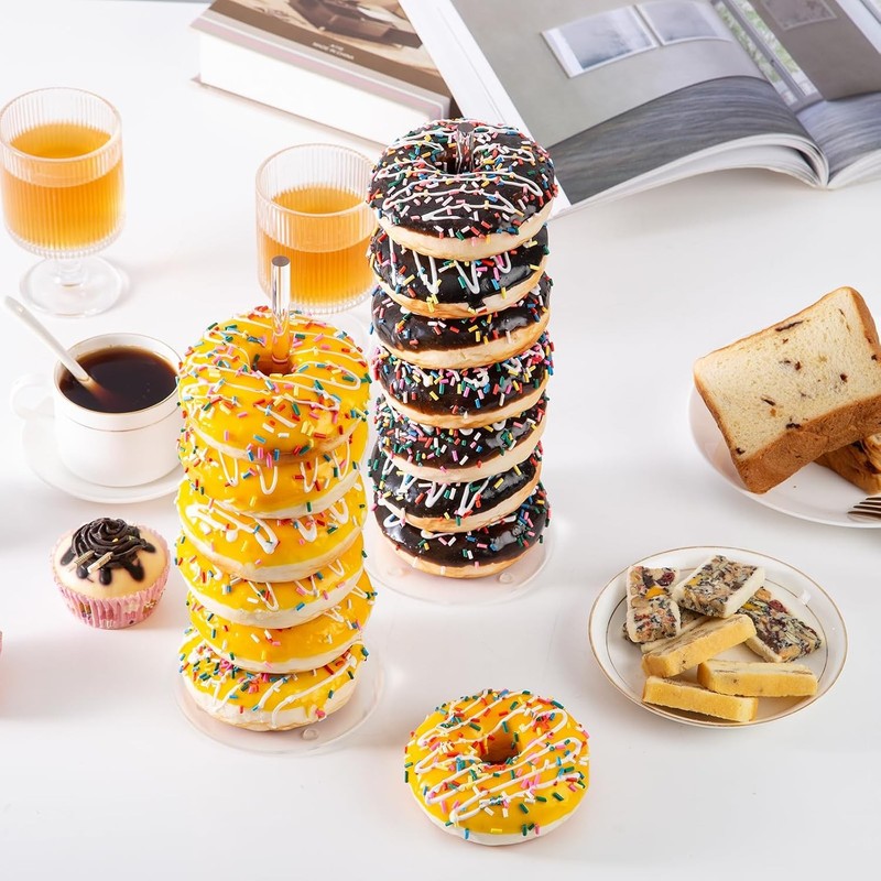 4PCS Acrylic Donut Display Stand Tower - Dessert Table Holder for Donuts, Bagels gallery