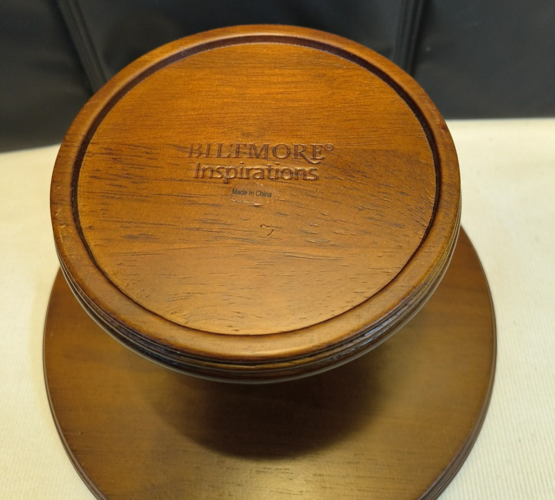 Vintage Mahogany or Walnut Wooden Pedestal Cake Stand from Biltmore Inspirations gallery