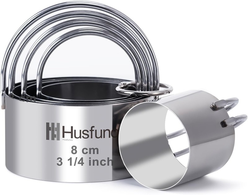 Biscuit Cutter Set Round Cookie Cutters 5 Pieces Stainless