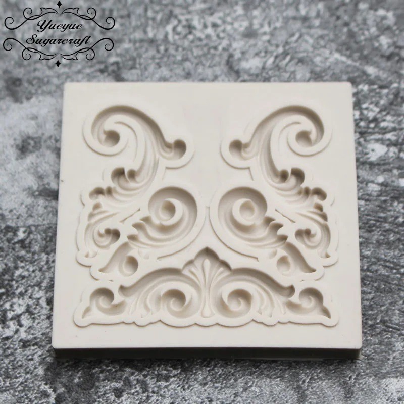 Baroque Silicone Molds Scroll Curlicues Filigree Sugarcraft Fondant Cake Mould gallery