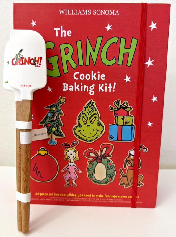 Williams Sonoma The Grinch Cookie Baking Kit 22 Piece Set With Silicone Spatulas