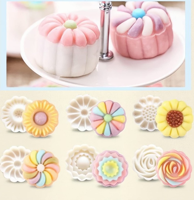 LIUSM Mid-Autumn Festival DIY Hand-Pressure Moon Cake Mould，50g Moon Cake Mold S gallery