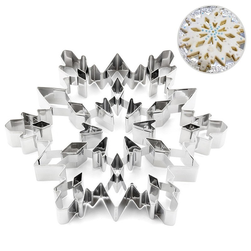 3D Snowflake Cake Mold Stainless Steel Baking Mold Multipurpose Durable Kitchen gallery