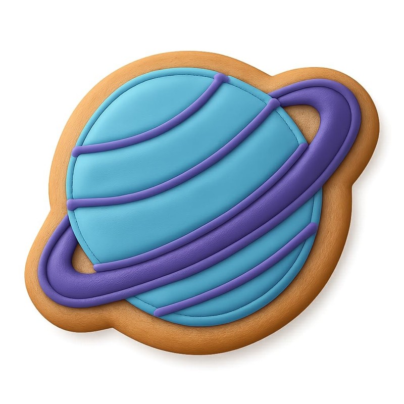 Gas Giant Planets Cookie Cutter & Stamp, Fondant & Clay – 4×3.3