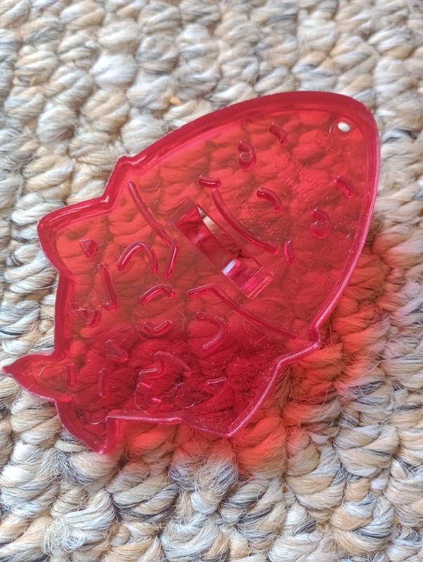 1950s Lot Vintage HRM Red Plastic Cookie Cutter Humpty Dumpty