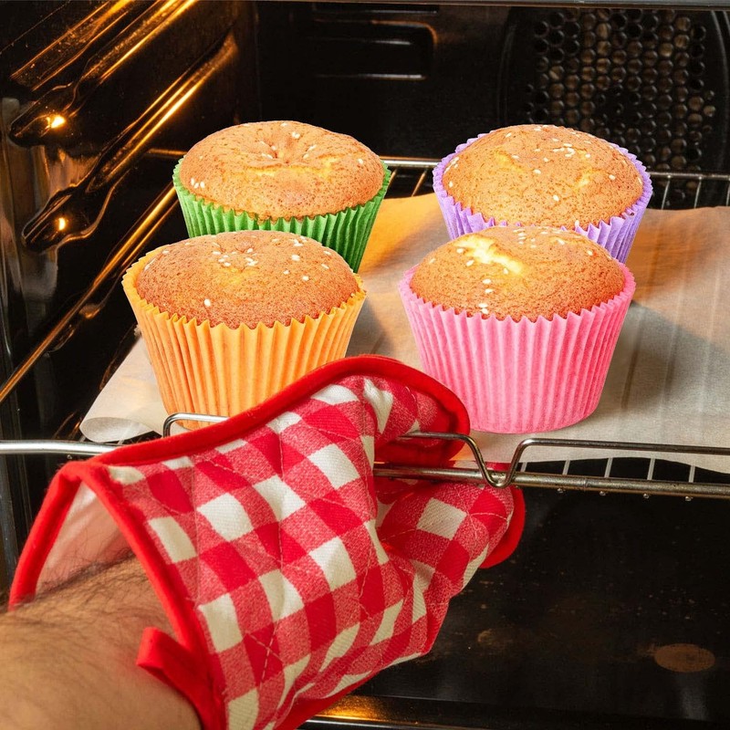 Gifbera Bright Rainbow Jumbo Cupcake Liners 400Count, Large Solid Colorful Pa... gallery