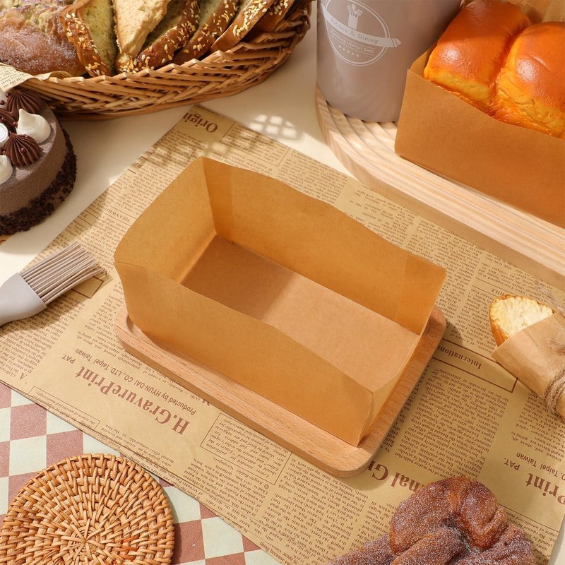 50Pcs Loaf Pan Liners Baking Bread 6x3in Non-Stick Pre Cut Unbleached Parchment gallery
