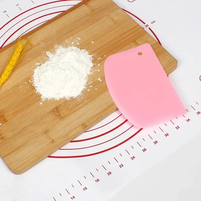 Cake Cream Scraper 5pc Set Dough Cutter Bench Scraper Multi Color Baking Tool gallery