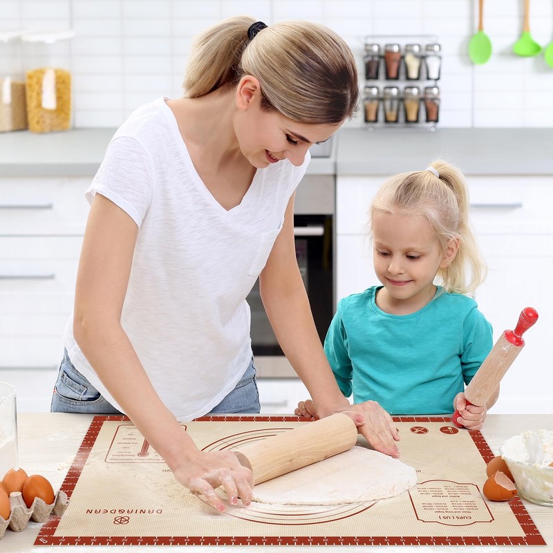 26x16 Inch Extra Thick Silicone Baking Mat with 26"L x 16"W, Red gallery