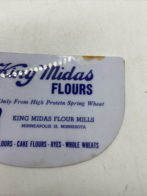 King Midas FLOURS Bowl Mix Cake Scraper ~ Vintage ~ Plastic Advertising gallery