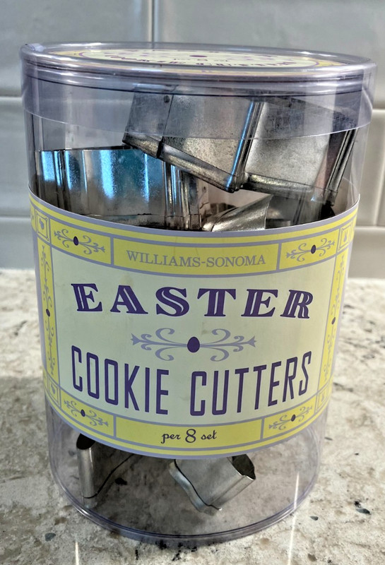 WILLIAMS-SONOMA Metal Easter Cookie Cutters Set of 8 ~ Bunny, Egg, Duck ~ EUC!!