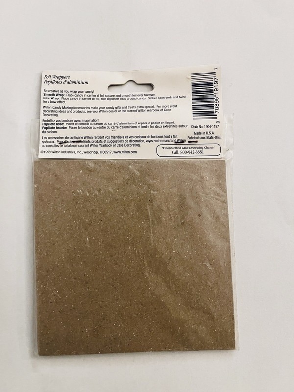Wilton Gold Foil Candy Wrappers 4 x 4 inch 50pc
