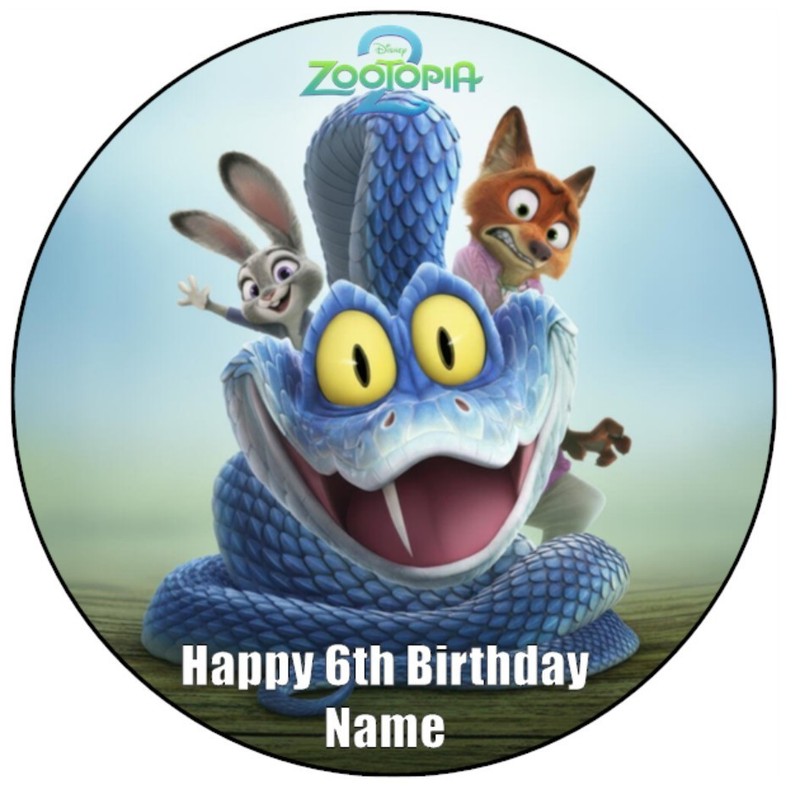 Zootopia Edible Icing Cake & Cupcake Toppers - Zoo Theme Birthday Decorations gallery