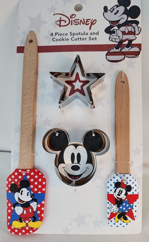 Disney MICKEY & MINNIE Spatula Cookie Cutter 4 Piece Set New Kitchen gallery