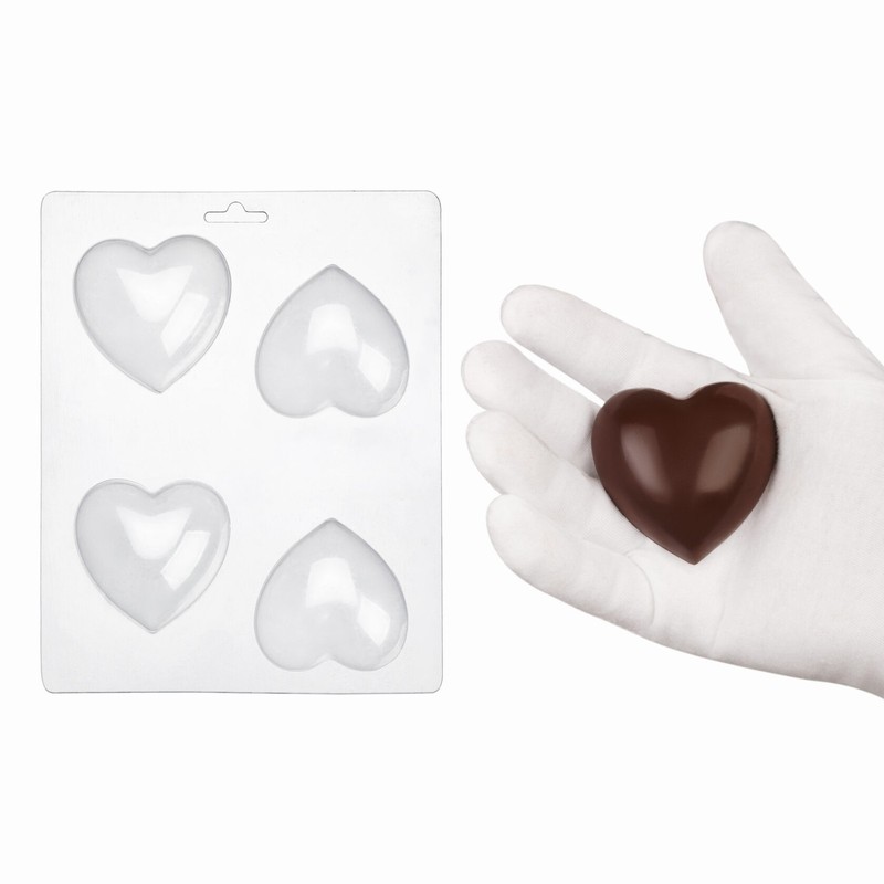 Mold for chocolate “Convex hearts Medium 6cm.” plastic mold for confectioners