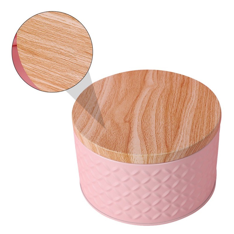 Iron Bakery Box Round with Lid for Dessert Cookie Snacks Storage Option gallery