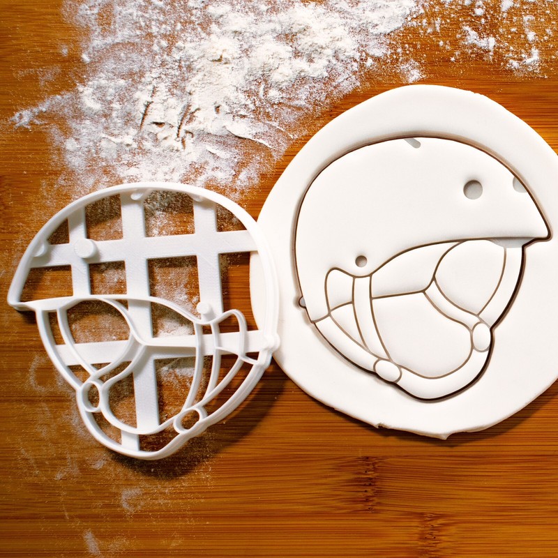 Set of 3 Roller Skate, Helmet, Knee Pad Cookie Cutters - Roller Derby, disco gallery