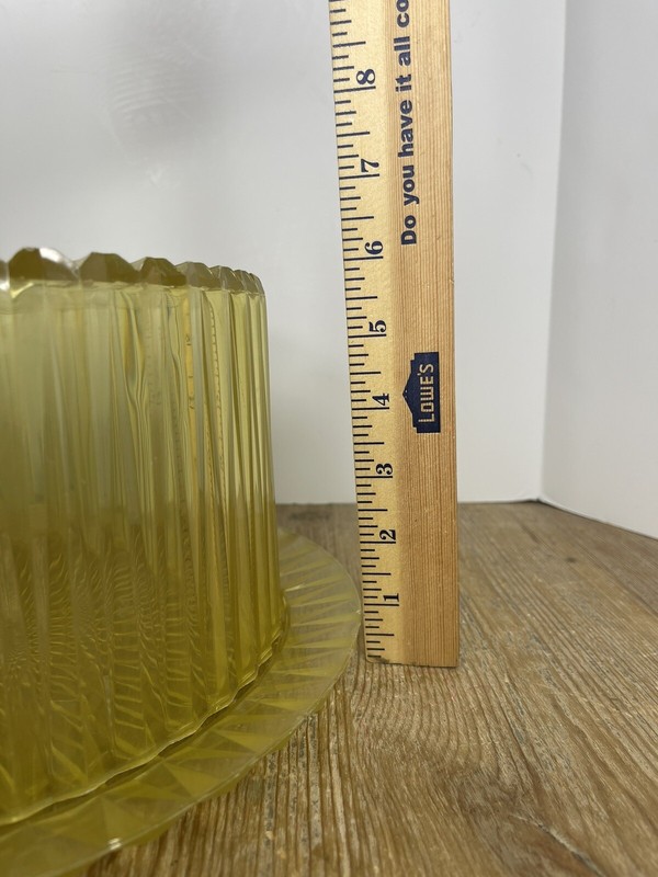 60's 70's Plastic Acrylic YELLOW Cake Plate & Dome Cover RARE Vintage gallery